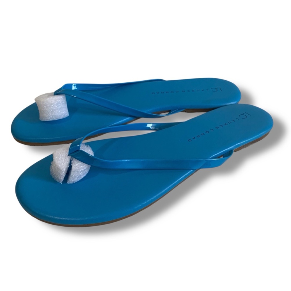 LC Lauren Conrad Women's US Size 9 Blue Flip Flop Sandals New with Box